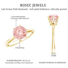 Rosec Jewels-IGI Certified 2 Carat Lab Grown Pink Diamond Solitaire Engagement Ring For Her