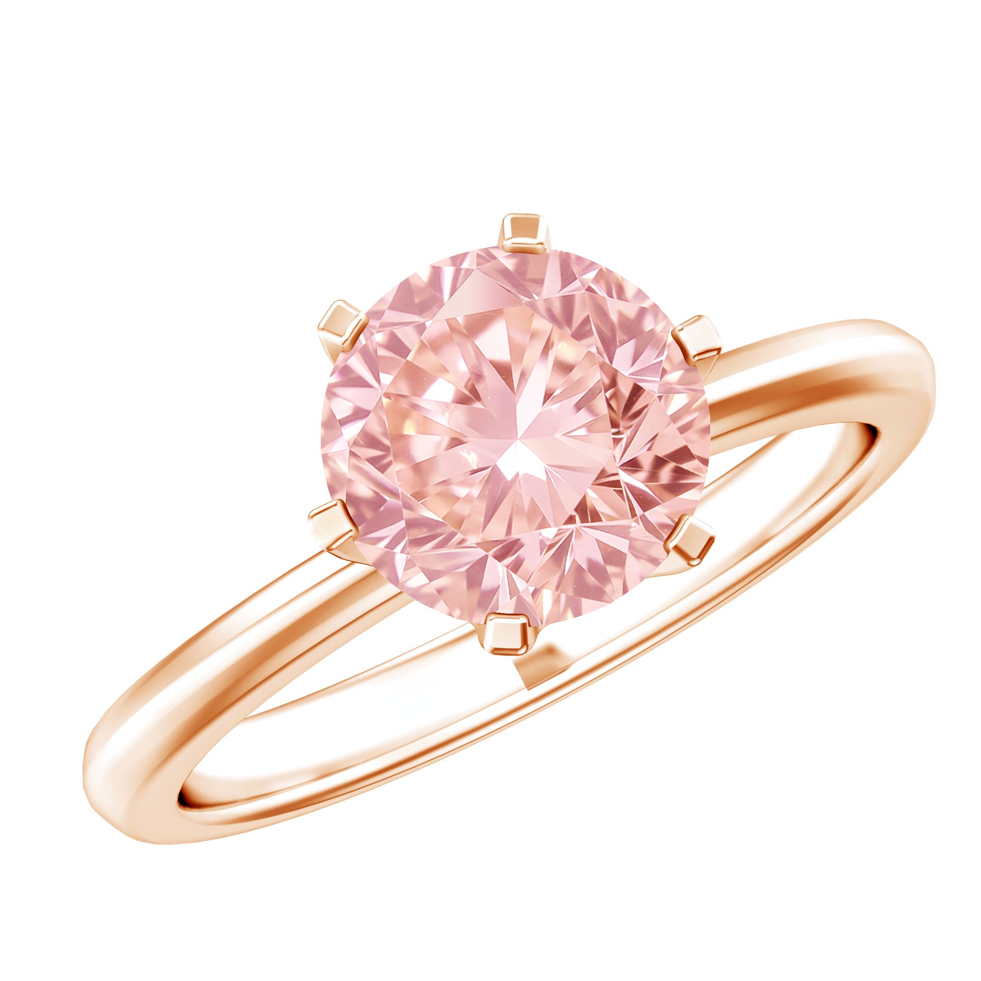 Rosec Jewels-IGI Certified Solitaire 3 Carat Lab Grown Pink Diamond Engagement Ring For Women