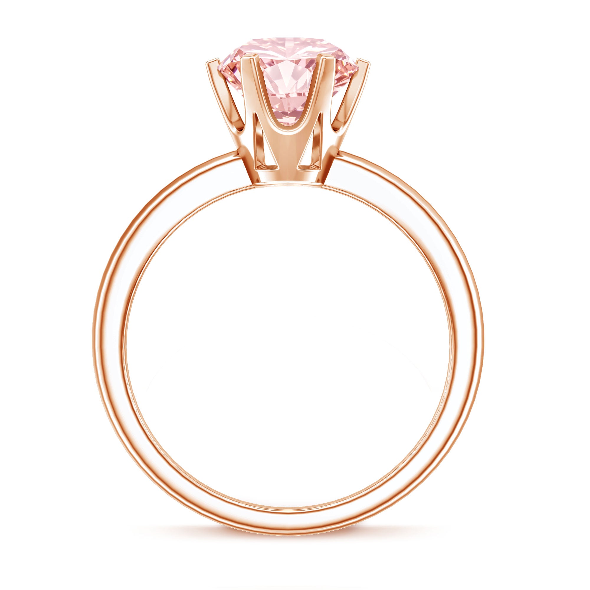 Rosec Jewels-IGI Certified Solitaire 3 Carat Lab Grown Pink Diamond Engagement Ring For Women