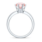 Rosec Jewels-IGI Certified Solitaire 3 Carat Lab Grown Pink Diamond Engagement Ring For Women