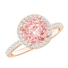 Rosec Jewels-2 Carat Lab Grown Pink Diamond Halo Engagement Ring with IGI Certificate