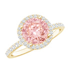 Rosec Jewels-2 Carat Lab Grown Pink Diamond Halo Engagement Ring with IGI Certificate