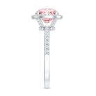 Rosec Jewels-IGI Certified Lab Created Pink Diamond 3 Carat Engagement Ring with Halo