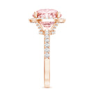 Rosec Jewels-Round 5 Carat Lab Grown Pink Diamond Halo Engagement Ring IGI Certified