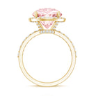 Rosec Jewels-Round 5 Carat Lab Grown Pink Diamond Halo Engagement Ring IGI Certified