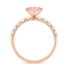 Rosec Jewels-IGI Certified 1 Carat Lab Grown Pink and White Diamond Heart Engagement Ring for Her