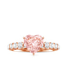 Rosec Jewels-IGI Certified 1 Carat Lab Grown Pink and White Diamond Heart Engagement Ring for Her