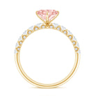 Rosec Jewels-IGI Certified 1 Carat Lab Grown Pink and White Diamond Heart Engagement Ring for Her