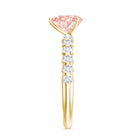 Rosec Jewels-IGI Certified 1 Carat Lab Grown Pink and White Diamond Heart Engagement Ring for Her