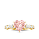 Rosec Jewels-IGI Certified 1 Carat Lab Grown Pink and White Diamond Heart Engagement Ring for Her