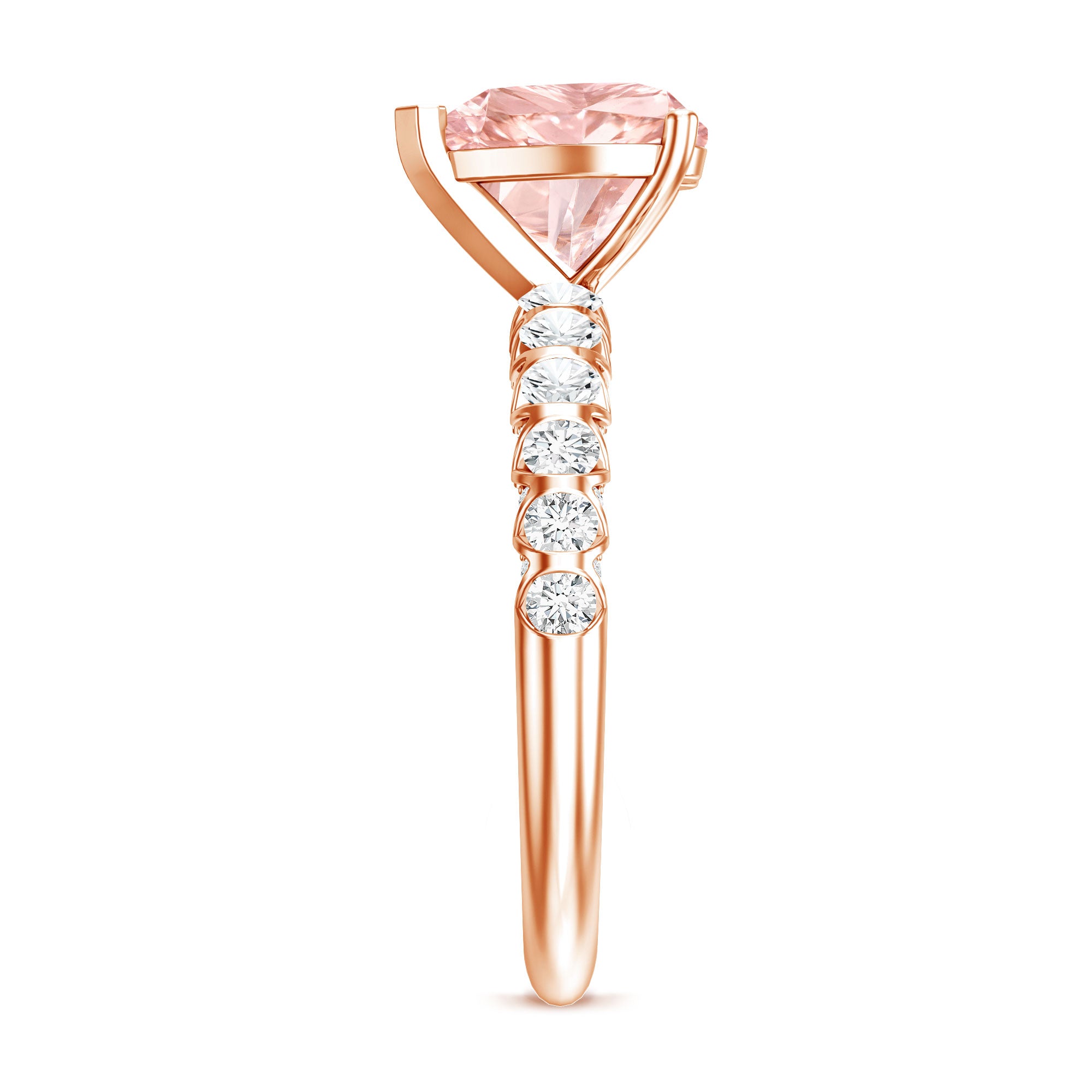 Rosec Jewels-2 Carat Heart Shape Lab Grown Pink Diamond Engagement Ring IGI Certified