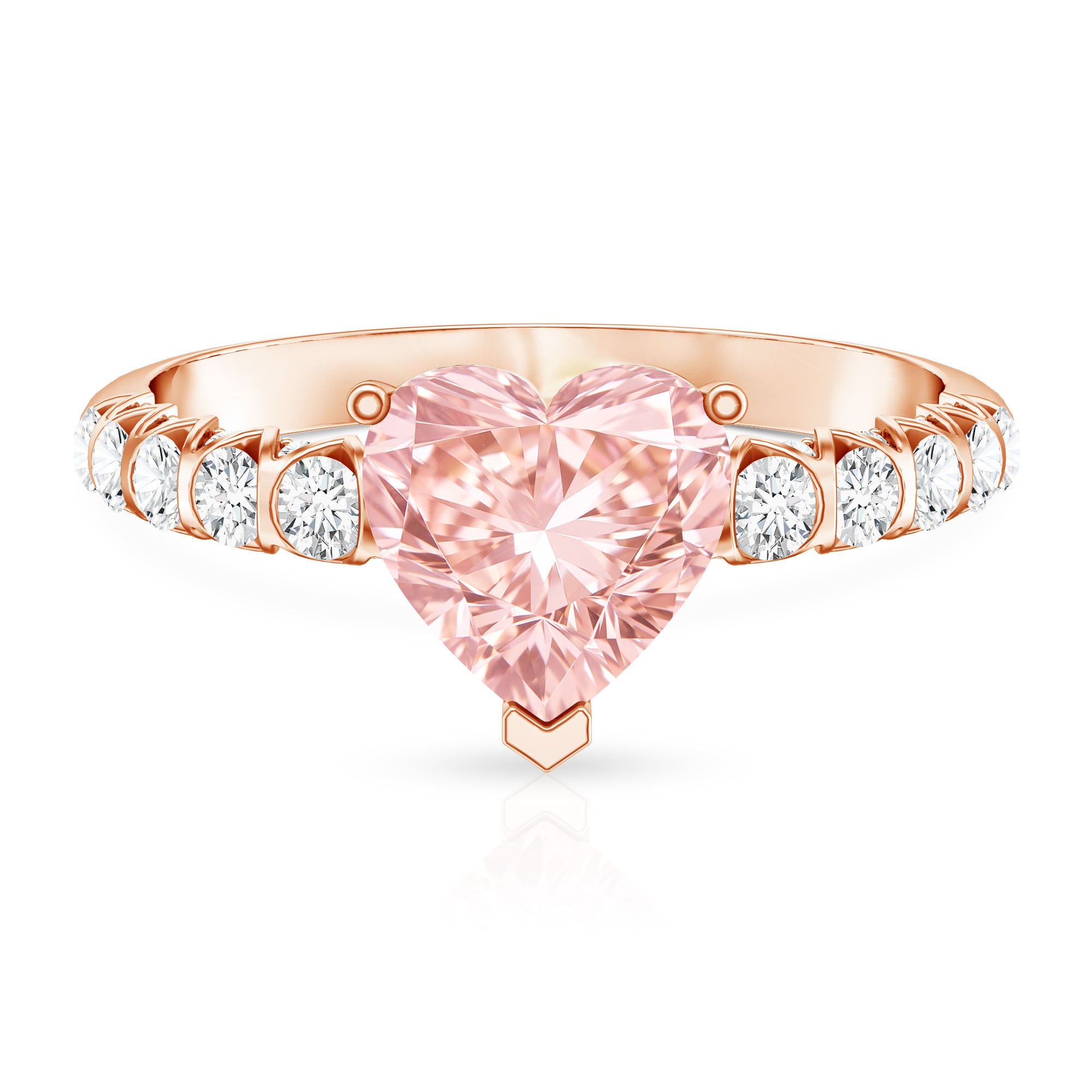 Rosec Jewels-2 Carat Heart Shape Lab Grown Pink Diamond Engagement Ring IGI Certified