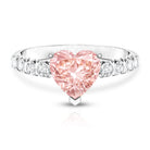 Rosec Jewels-2 Carat Heart Shape Lab Grown Pink Diamond Engagement Ring IGI Certified