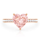 Rosec Jewels-2 Carat IGI Certified Lab Grown Pink Diamond Heart Engagement Ring For Women