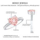 Rosec Jewels-2 Carat IGI Certified Lab Grown Pink Diamond Heart Engagement Ring For Women
