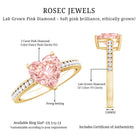 Rosec Jewels-2 Carat IGI Certified Lab Grown Pink Diamond Heart Engagement Ring For Women