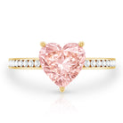 Rosec Jewels-2 Carat IGI Certified Lab Grown Pink Diamond Heart Engagement Ring For Women