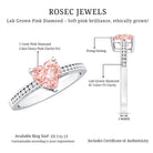 Rosec Jewels-IGI Certified Heart Shape Lab Grown Pink Diamond Engagement Ring 1 Carat