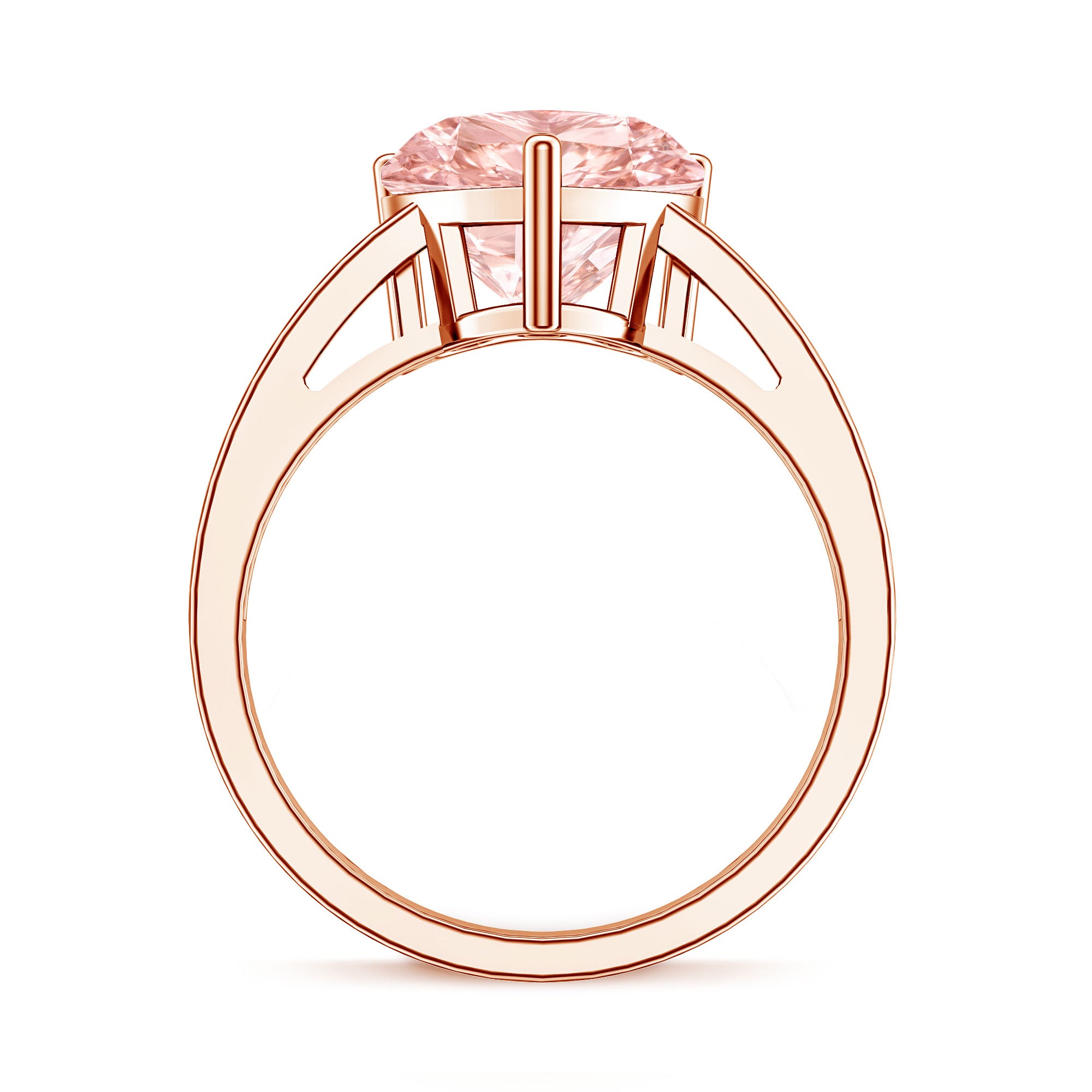 Rosec Jewels-Lab Grown 3 Carat Pink Diamond Heart Engagement Ring IGI Certified