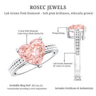 Rosec Jewels-Lab Grown 3 Carat Pink Diamond Heart Engagement Ring IGI Certified
