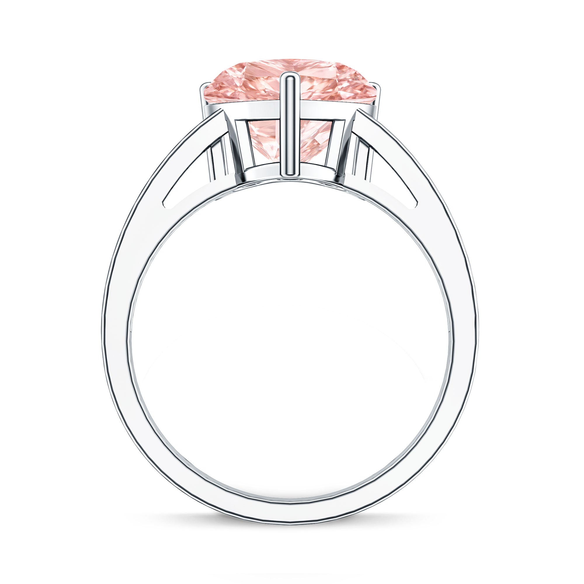 Rosec Jewels-Lab Grown 3 Carat Pink Diamond Heart Engagement Ring IGI Certified
