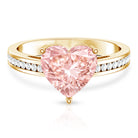 Rosec Jewels-Lab Grown 3 Carat Pink Diamond Heart Engagement Ring IGI Certified