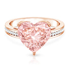 Rosec Jewels-IGI Certified 5 Carat Lab Grown Pink Diamond Heart Solitaire Engagement Ring