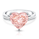Rosec Jewels-IGI Certified 5 Carat Lab Grown Pink Diamond Heart Solitaire Engagement Ring