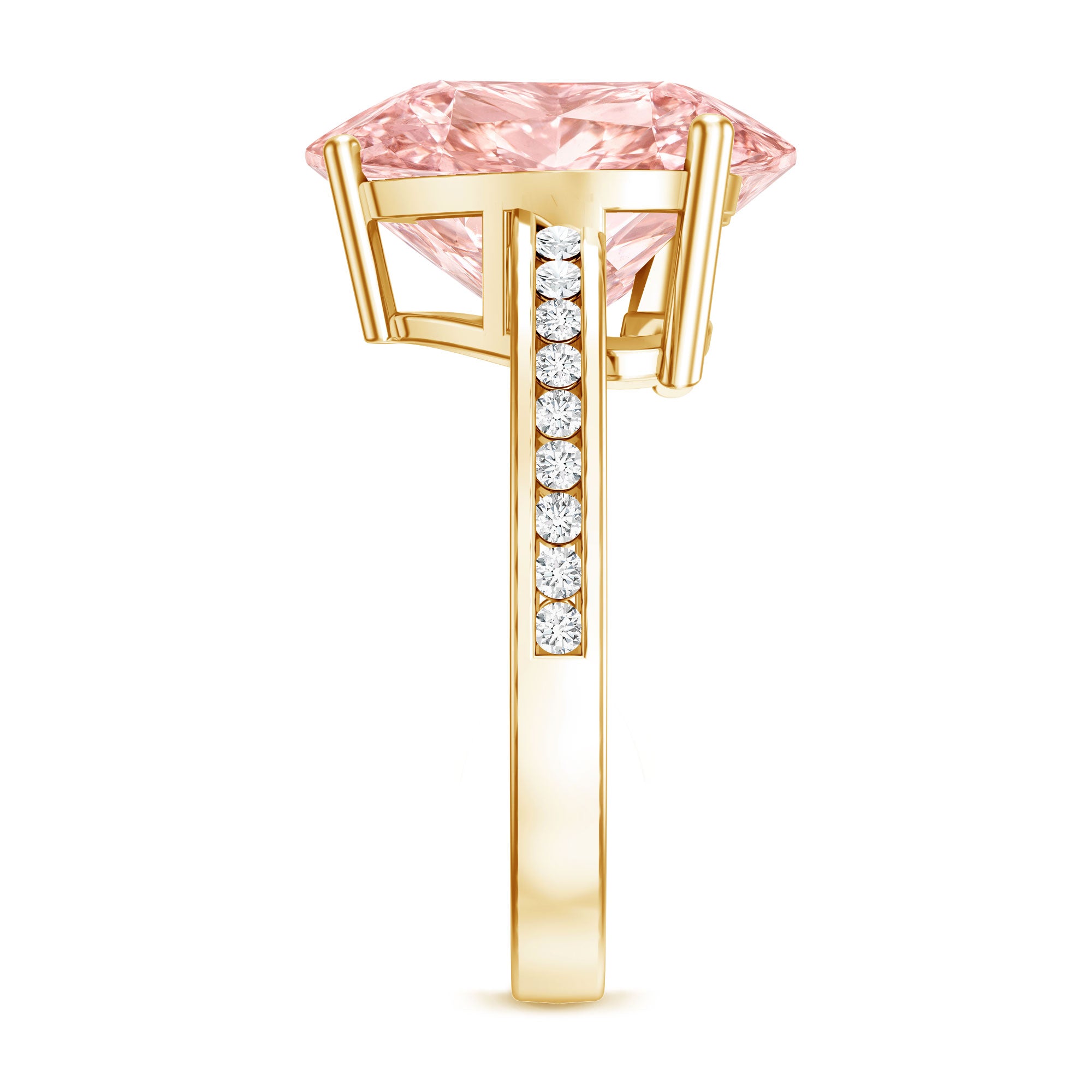 Rosec Jewels-IGI Certified 5 Carat Lab Grown Pink Diamond Heart Solitaire Engagement Ring