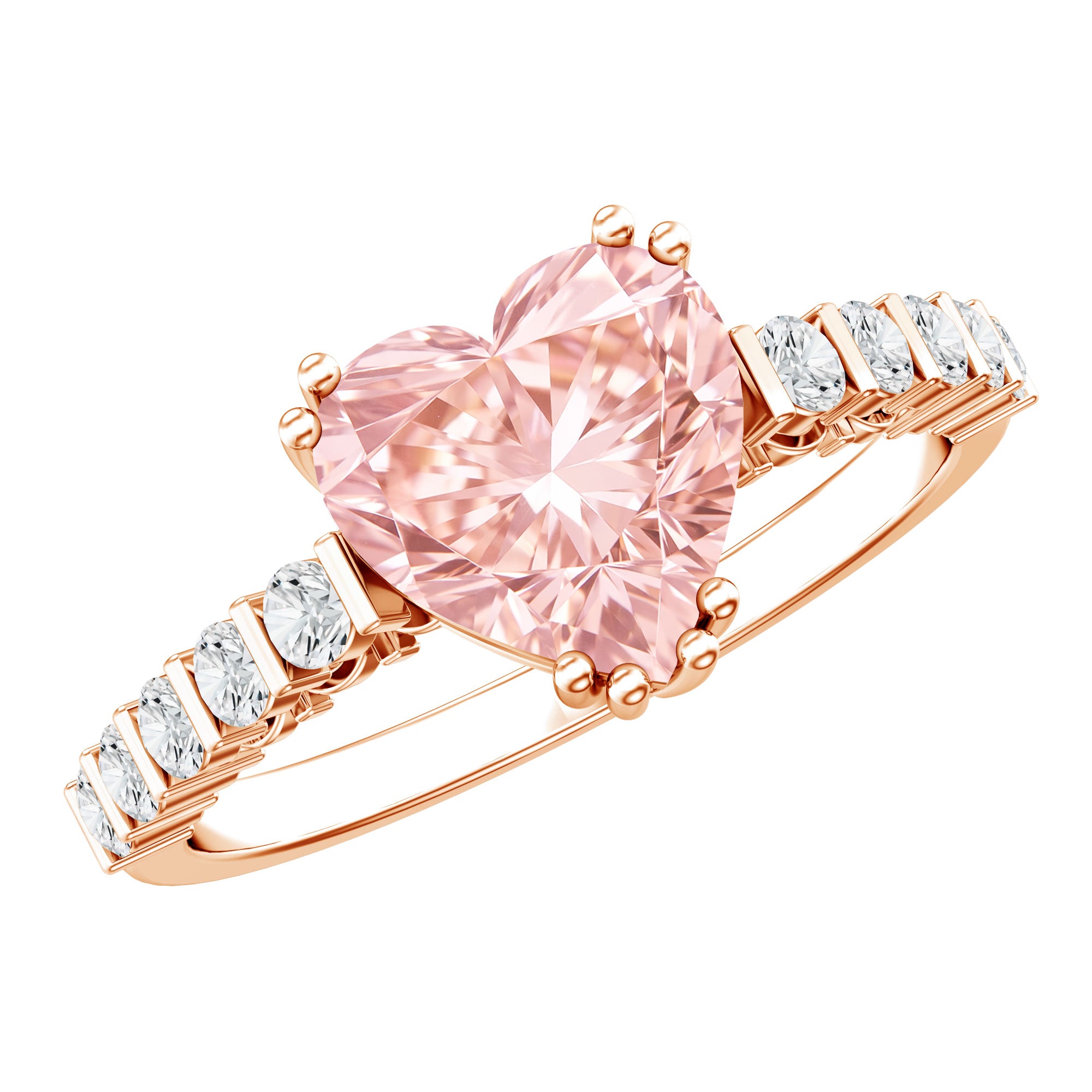 Rosec Jewels-IGI Certified Lab Grown Pink Diamond 2 Ct Heart Shape Engagement Ring