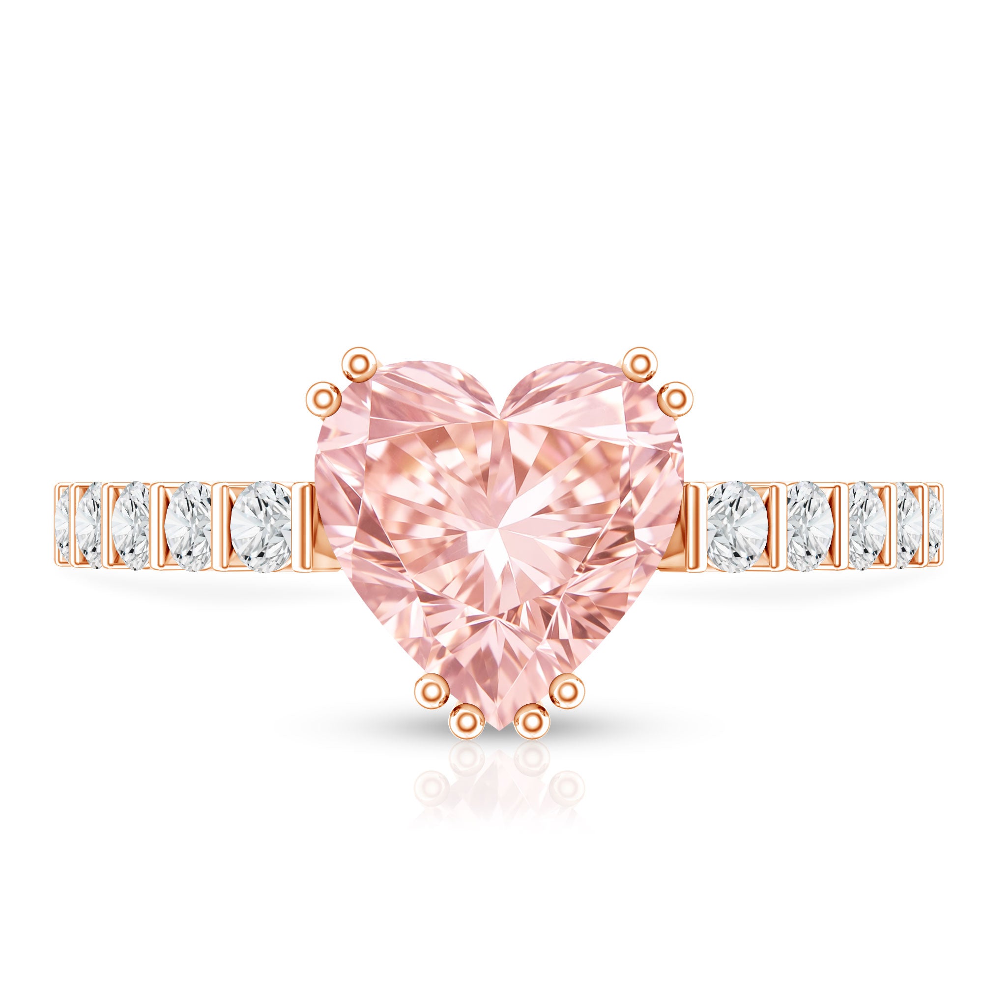 Rosec Jewels-IGI Certified Lab Grown Pink Diamond 2 Ct Heart Shape Engagement Ring
