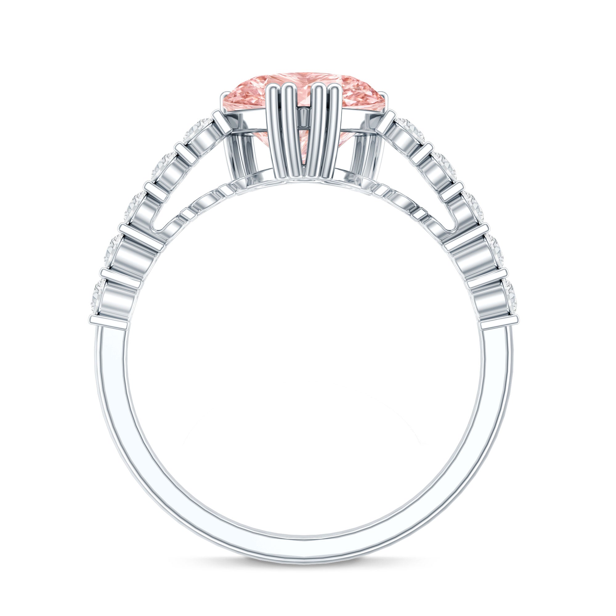 Rosec Jewels-IGI Certified Lab Grown Pink Diamond 2 Ct Heart Shape Engagement Ring