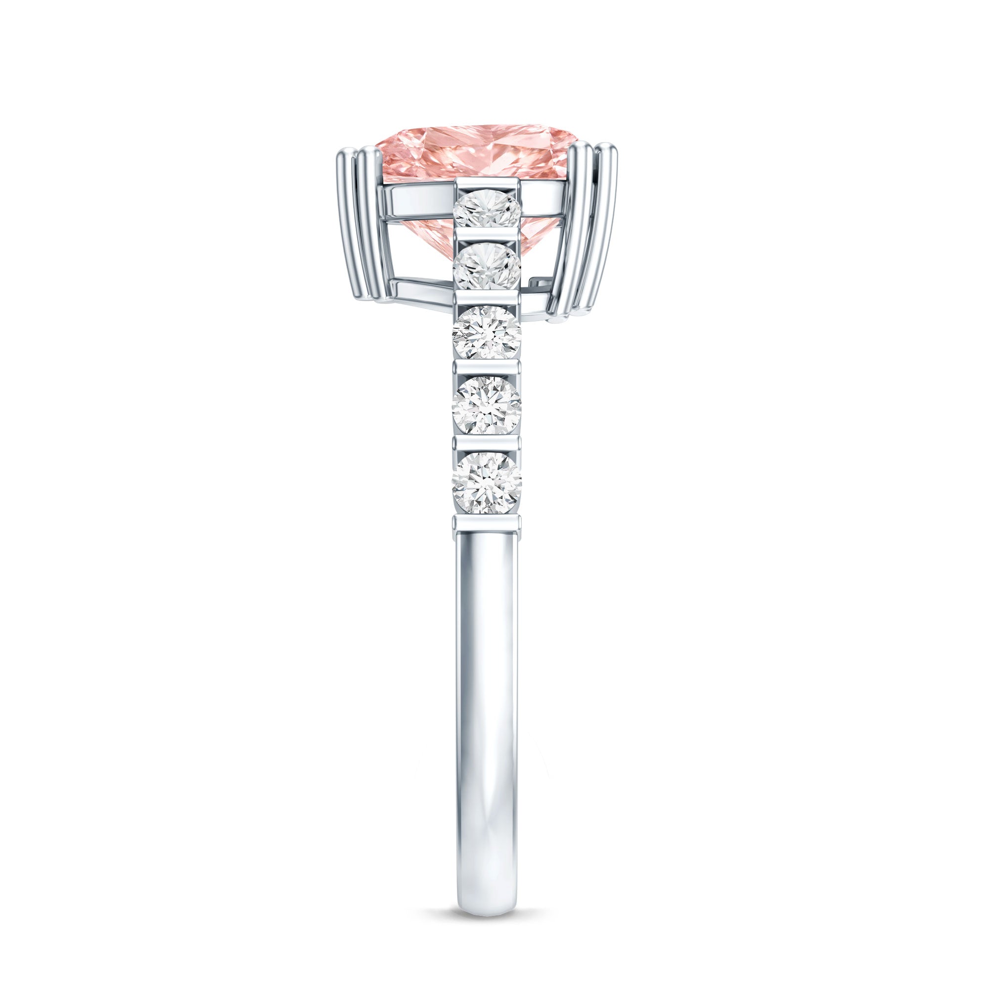 Rosec Jewels-IGI Certified Lab Grown Pink Diamond 2 Ct Heart Shape Engagement Ring