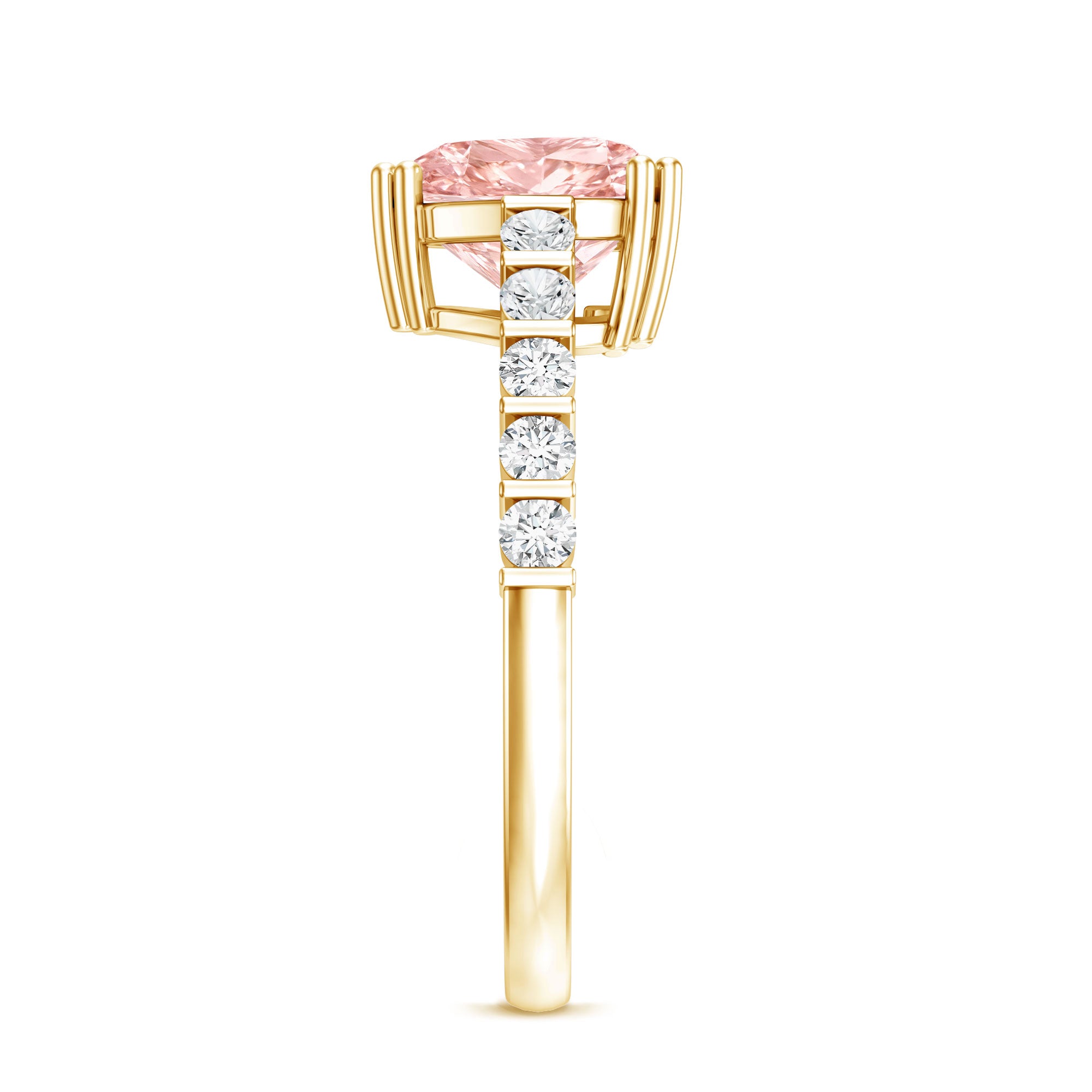 Rosec Jewels-IGI Certified Lab Grown Pink Diamond 2 Ct Heart Shape Engagement Ring