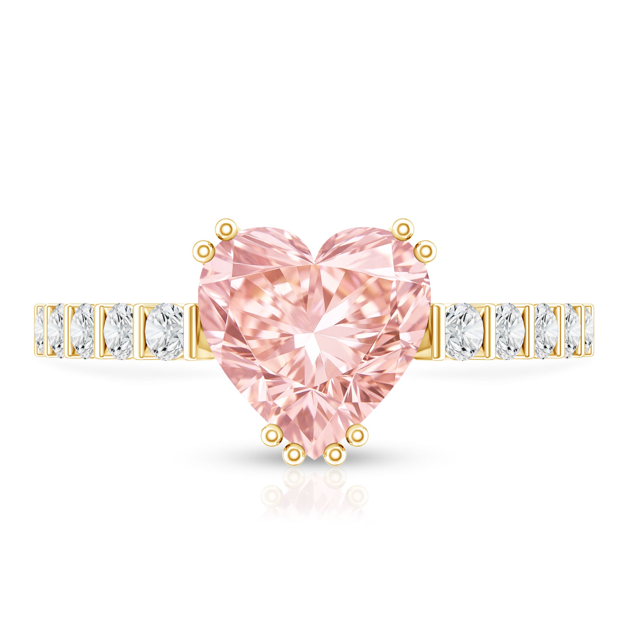 Rosec Jewels-IGI Certified Lab Grown Pink Diamond 2 Ct Heart Shape Engagement Ring