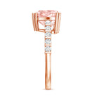 Rosec Jewels-IGI Certified 3 Carat Lab Grown Diamond Pink Heart Engagement Ring with Side Stones