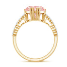 Rosec Jewels-IGI Certified 3 Carat Lab Grown Diamond Pink Heart Engagement Ring with Side Stones