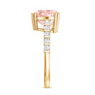 Rosec Jewels-IGI Certified 3 Carat Lab Grown Diamond Pink Heart Engagement Ring with Side Stones