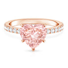 3 Carat Lab Grown Diamond Pink Heart Engagement Ring with IGI Certificate Fancy Pink - VS1 - Rosec Jewels
