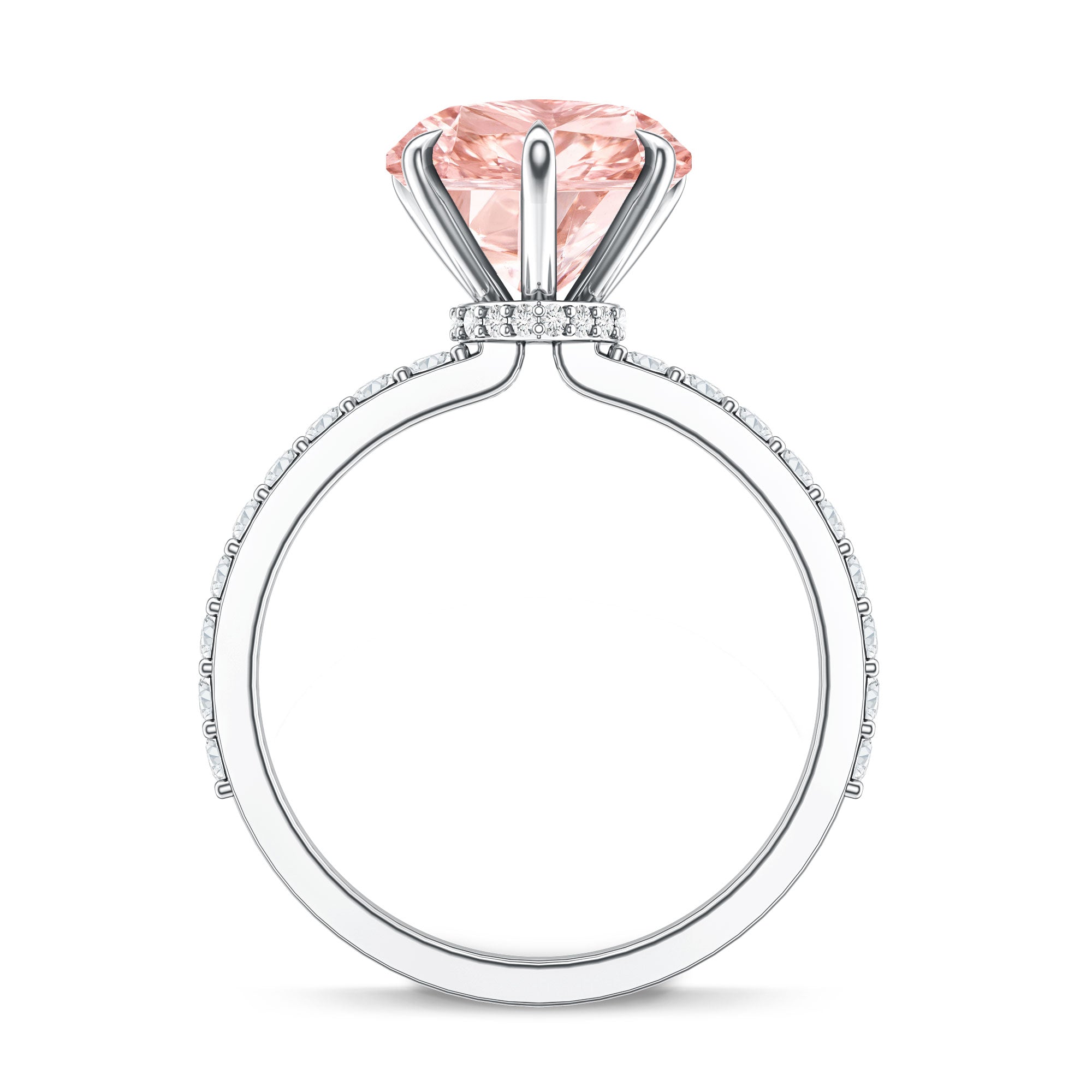 3 Carat Lab Grown Diamond Pink Heart Engagement Ring with IGI Certificate Fancy Pink - VS1 - Rosec Jewels