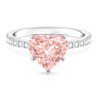 3 Carat Lab Grown Diamond Pink Heart Engagement Ring with IGI Certificate Fancy Pink - VS1 - Rosec Jewels