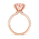 IGI Certified 4 Ct Lab Grown Pink Diamond Heart Engagement Ring with Hidden Halo Fancy Pink - VS1 - Rosec Jewels