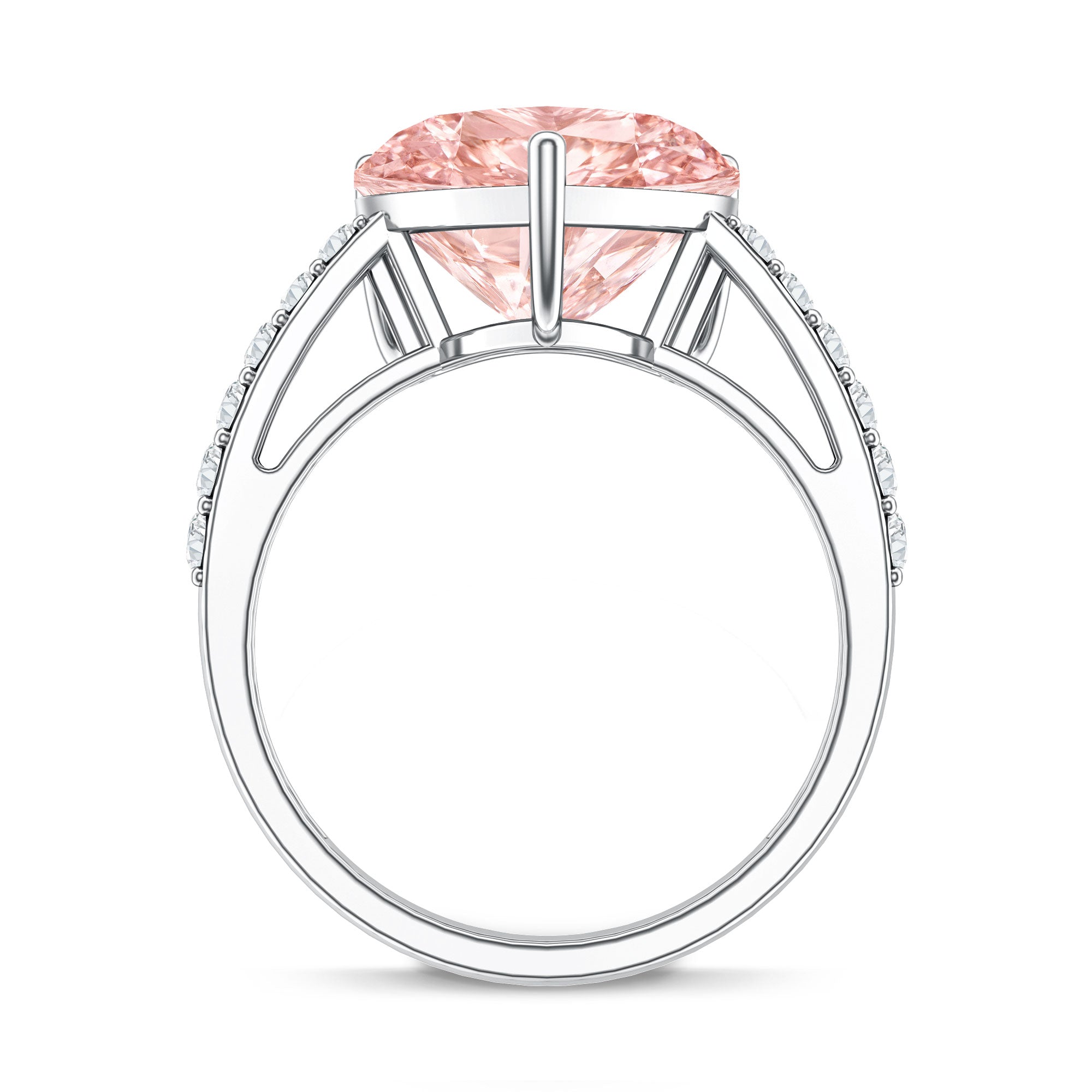 Lab Created 5 Carat Diamond Pink Heart Engagement Ring with IGI Certificate Fancy Pink - VS1 - Rosec Jewels