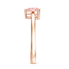 Lab Grown 1 Carat Pink Diamond Solitaire Promise Ring with IGI Certificate Fancy Pink - VS1 - Rosec Jewels