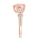 2 Carat IGI Certified Lab Grown Pink Diamond Heart Engagement Ring with Split Shank Fancy Pink - VS1 - Rosec Jewels