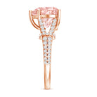 Rosec Jewels-IGI Certified 4 Carat Lab Grown Pink Diamond Heart Engagement Ring with Split Shank