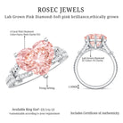 Rosec Jewels-IGI Certified 4 Carat Lab Grown Pink Diamond Heart Engagement Ring with Split Shank