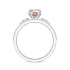 Rosec Jewels-2 Carat Lab Grown Pink Diamond Oval Bridal Ring Set with IGI Certificate