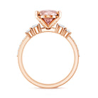Rosec Jewels-IGI Certified 3 Carat Oval Shape Lab Pink Diamond Wedding Bridal Ring Set of 2