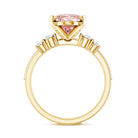 Rosec Jewels-IGI Certified 3 Carat Oval Shape Lab Pink Diamond Wedding Bridal Ring Set of 2